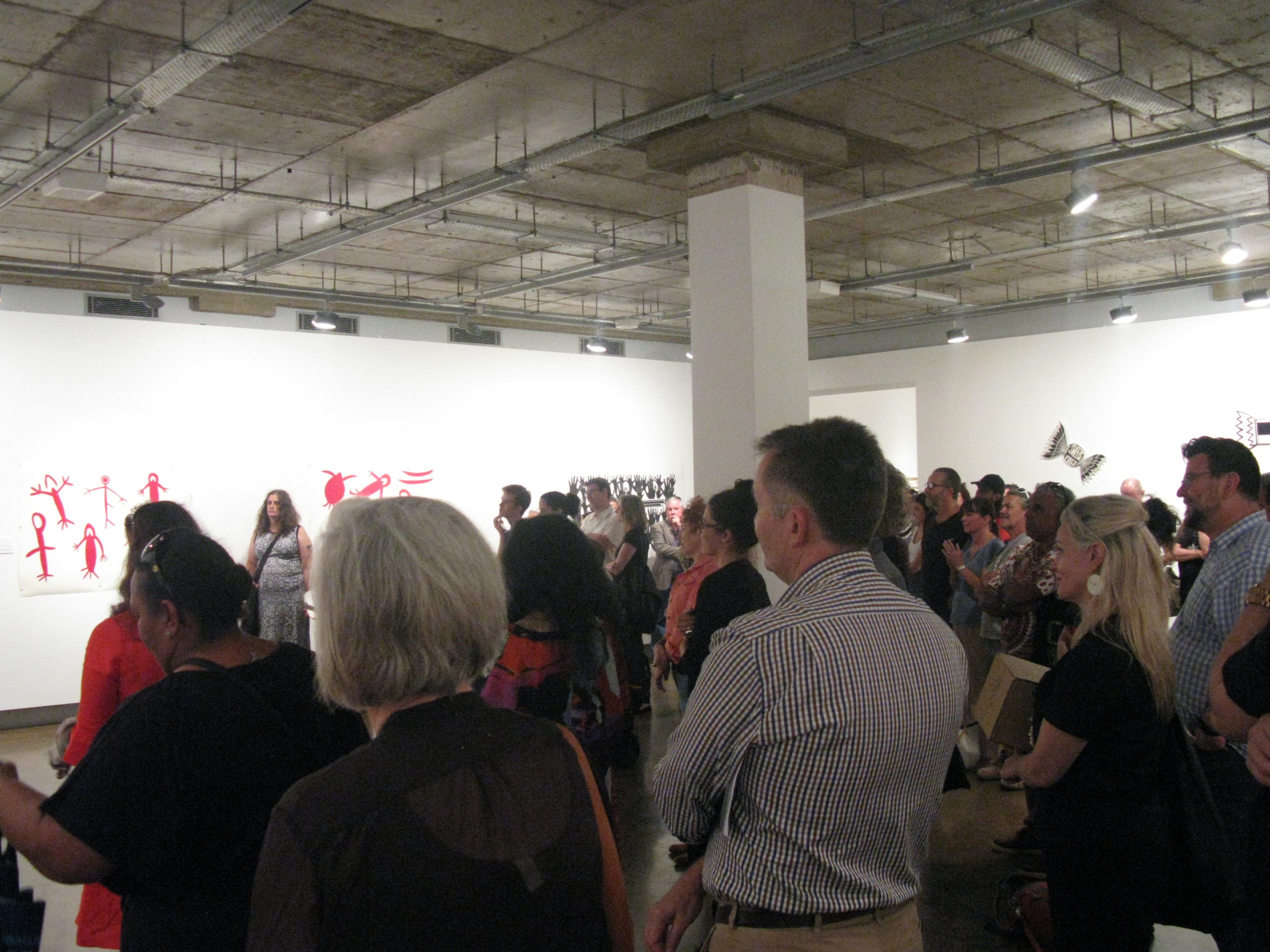 Opening of Teho Ropeyarn's exhibition at KickArts, 2017