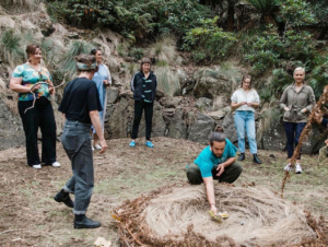 Group of 7 people outdoors
