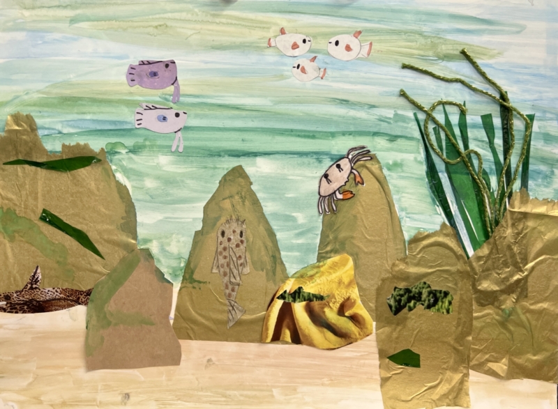 School holiday program - Water colour collage art | NORTHSITE