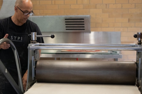 Dian Darmansjah at the NorthSite Contemporary Art Studios