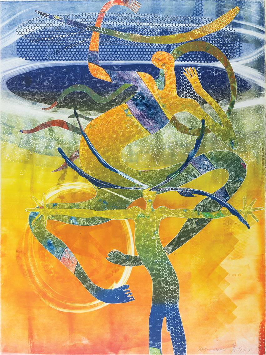 ARONE MEEKS | Now Time Series 12 | 2006 | monoprint | H760 x W565 mm paper